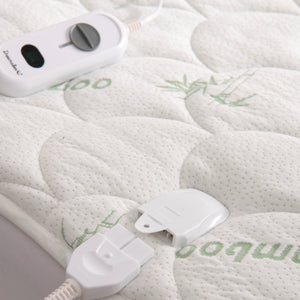 Bamboo Quilted Electric Blanket White