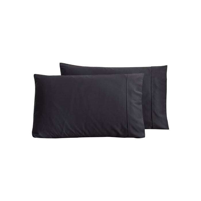 400TC Bamboo Cotton Blend Sateen King Pillowcases Twin Packs CHARCOAL