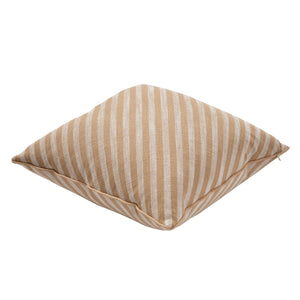 Oscar Faux Linen Striped Cushion Natural