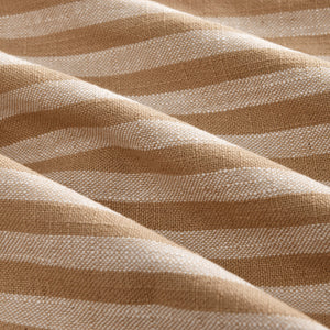 Oscar Faux Linen Striped Cushion Natural