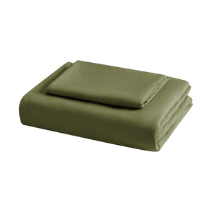 Superfine Washed Microfibre Quilt Cover Set Olive