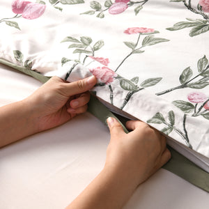 Magnolia 100% Cotton Reversible Quilt Cover Set