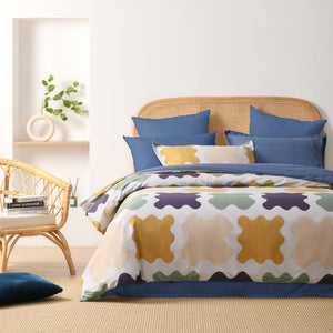 Farrah 100% Cotton Reversible Quilt Cover Set