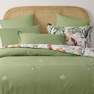 Isla 100% Cotton Reversible Quilt Cover Set