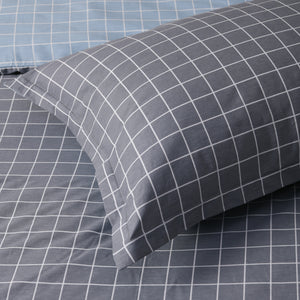 Luca 100% Cotton Reversible Quilt Cover Set