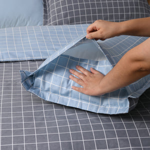 Luca 100% Cotton Reversible Quilt Cover Set