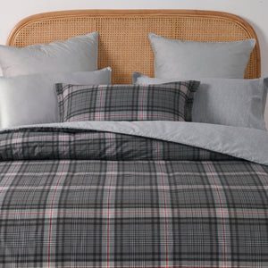 Heston 100% Cotton Reversible Quilt Cover Set