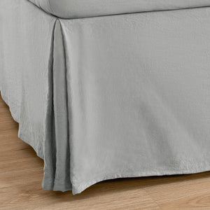 Superfine Washed Microfibre Pleated Valance Dove Grey