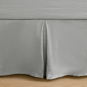 Superfine Washed Microfibre Pleated Valance Dove Grey