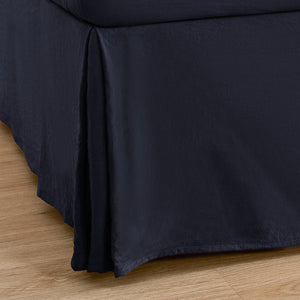 Superfine Washed Microfibre Pleated Valance Navy