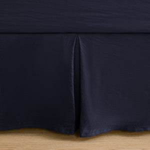 Superfine Washed Microfibre Pleated Valance Navy