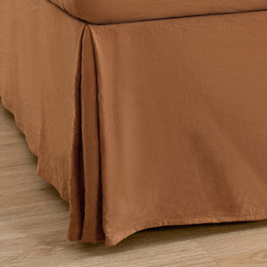 Superfine Washed Microfibre Pleated Valance Rust