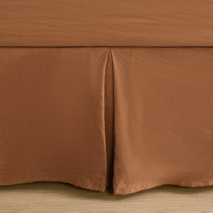 Superfine Washed Microfibre Pleated Valance Rust