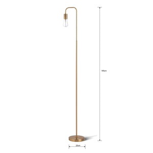 Kara Metal Floor Lamp Brass Gold