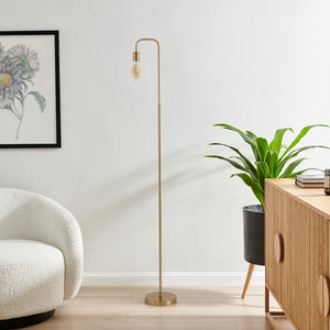 Kara Metal Floor Lamp Brass Gold