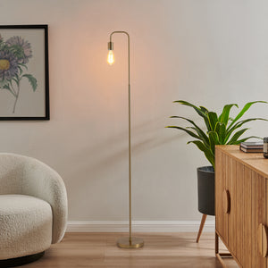 Kara Metal Floor Lamp Brass Gold