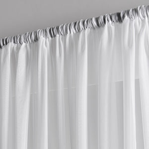 Georgia Sheer Rod Pocket Curtain Pair White