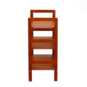 3-Tier Essential Natural Bamboo Shoe Rack Tawny Brown 70x27x60cm