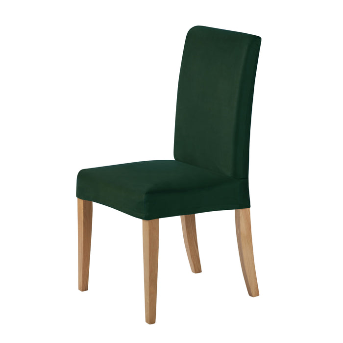 Premium Faux Suede Eden Green Dining Chair Cover 6 Pack