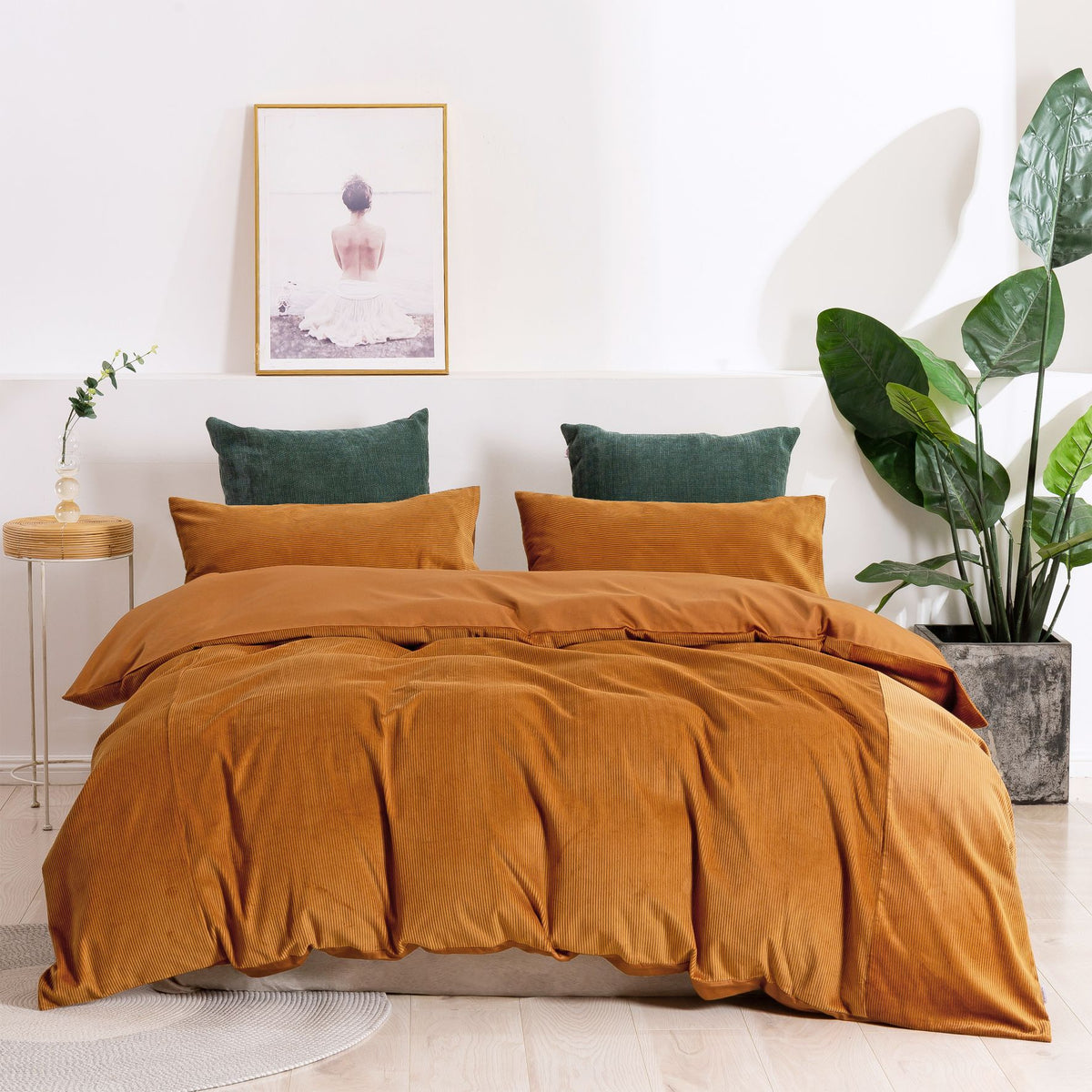 Corduroy Quilt Cover Set Rust – DI Home